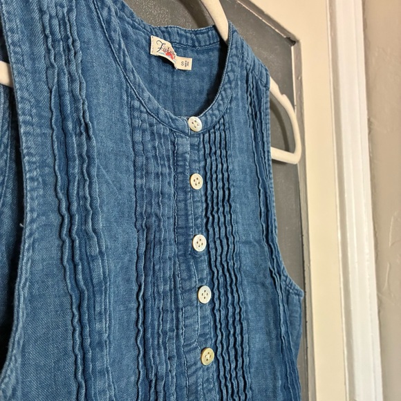 Faherty Isha Dress - Indigo - Picture 7 of 8